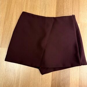 ZARA Skort in Maroon